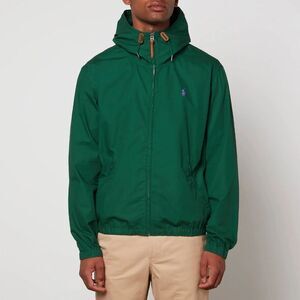 Polo Ralph Lauren Poplin Hooded Chino Jacket Medium M Pine Green Navy Blue New